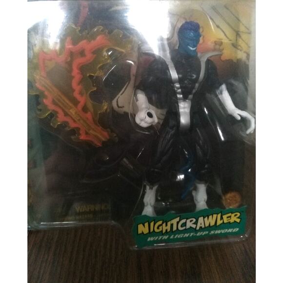 Vintage 1996 Toy Biz Classics Black & Silver Nightcrawler 5" Light Figure X-Men - Picture 3 of 3